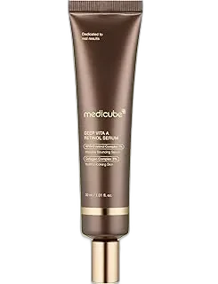 medicube Deep Reviving Bakuchiol Retinol Facial Serum - Anti-Aging 4th Gen Retinol & Bakuchiol - Targets Fine Lines, Uneven Skin Tone, Blemish Scars - Korean Skin Care, Low Irritant, 1.01 oz